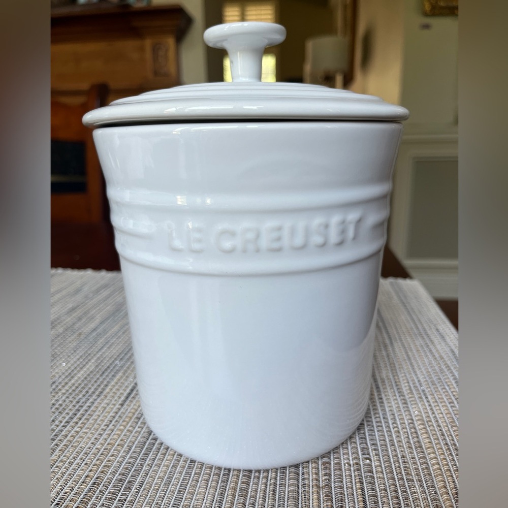 Le Creuset White Ceramic Canister